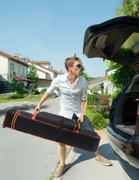 Roetelo triple-function handles offer rolling, lifting, or vehicle loading options