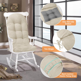 ROFIEJOX cushion fits standard rockers with elastic back ties
