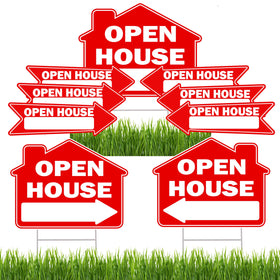 Rogue River Tactical open house sign 17x13 front view for high visibility