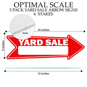 Rogue River Tactical yard sale arrow sign on stake, easy setup for city or suburban streets.