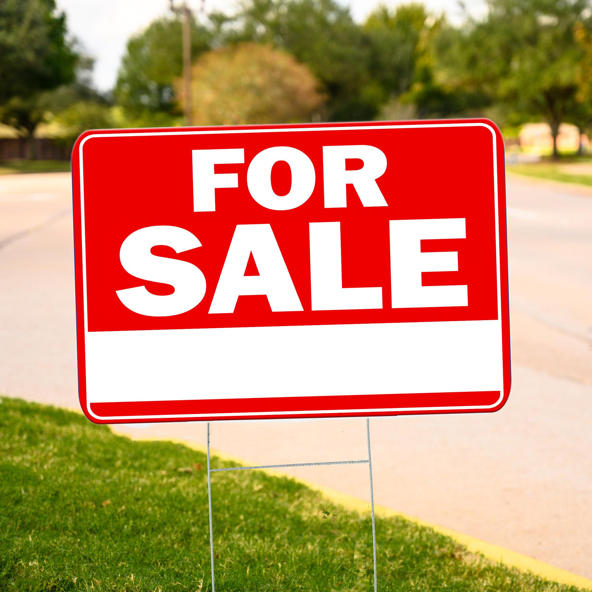 Rogue River Tactical yard sign installed in a residential front yard.