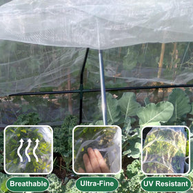 Rohuis patio setup with netting during summer to deter pests