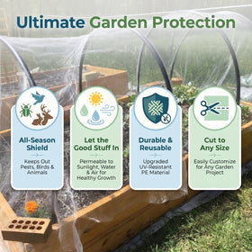 Rohuis ultra-fine mesh detail stops thrips and aphids without blocking rain.