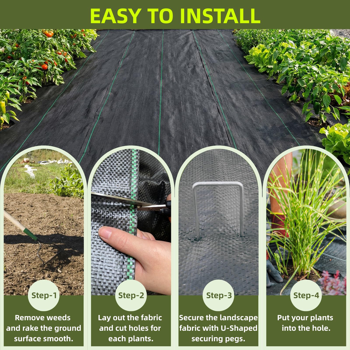 Rohuis versatile landscape fabric ideal for garden, driveway, and slopes.