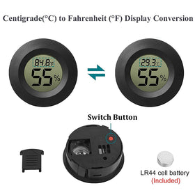 Rojuna hygrometer accurate temperature and humidity readout helps monitor room conditions.