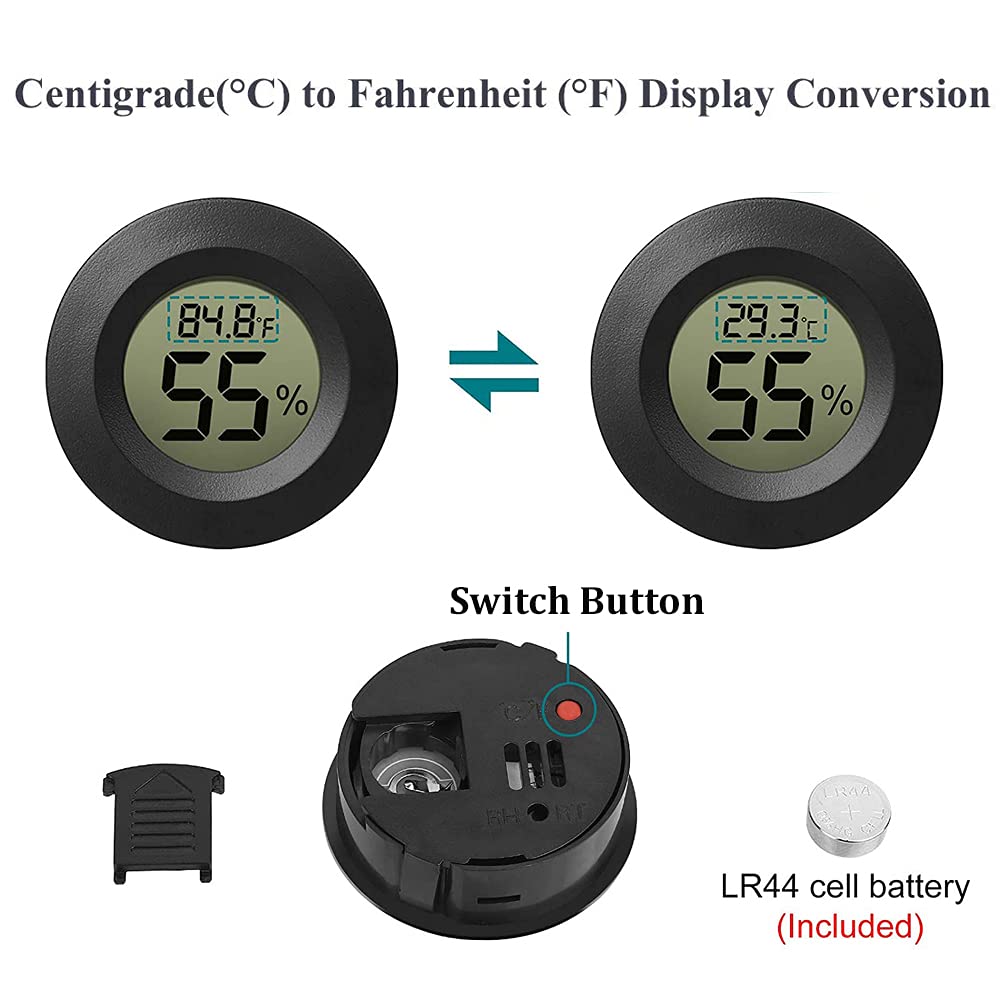 Rojuna LCD display hygrometer helps prevent condensation by tracking temperature and humidity