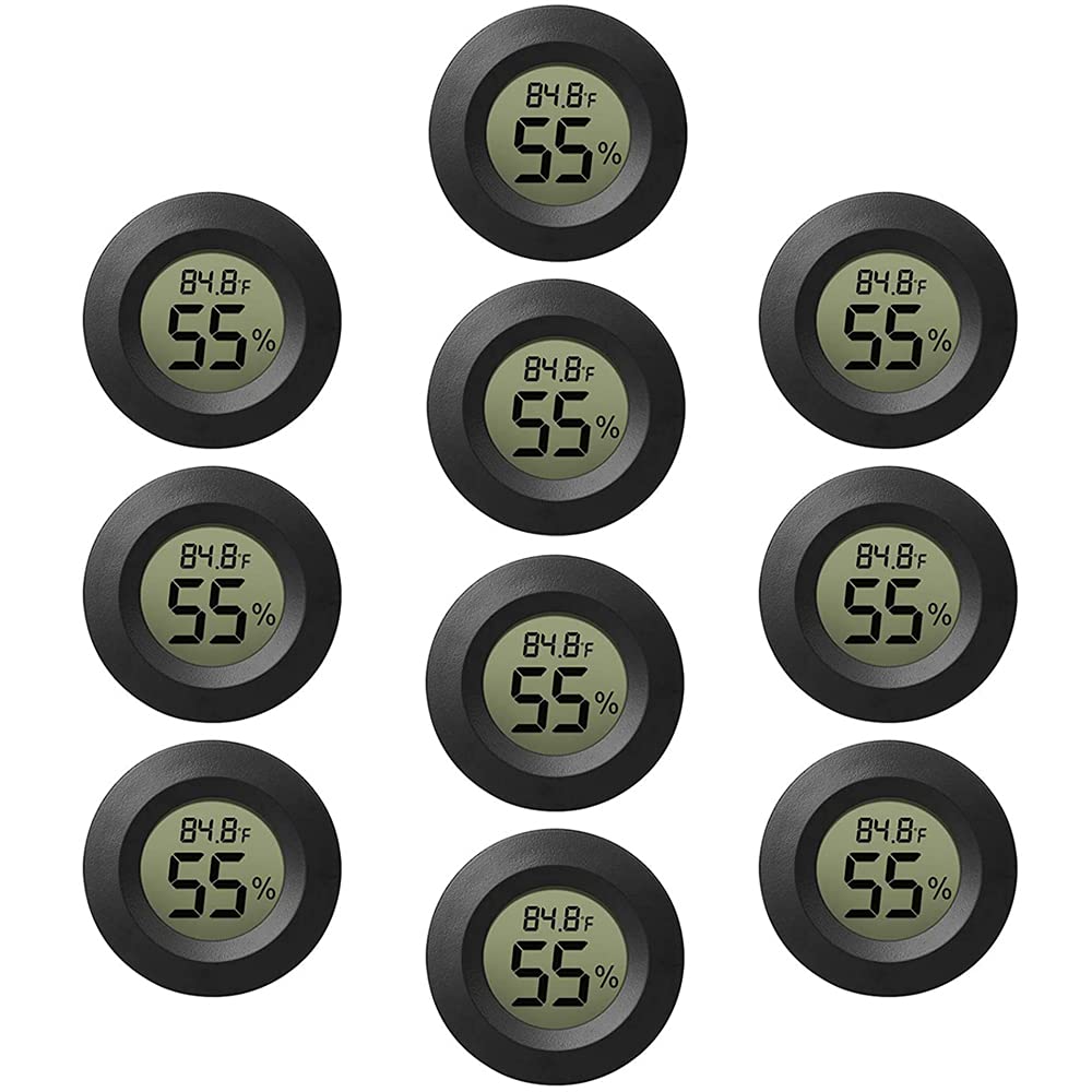 Rojuna mini thermometer hygrometer with digital display for quick indoor temperature and humidity checks
