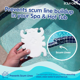 Original Scumbug technology helps prevent scum lines on spa water surface.
