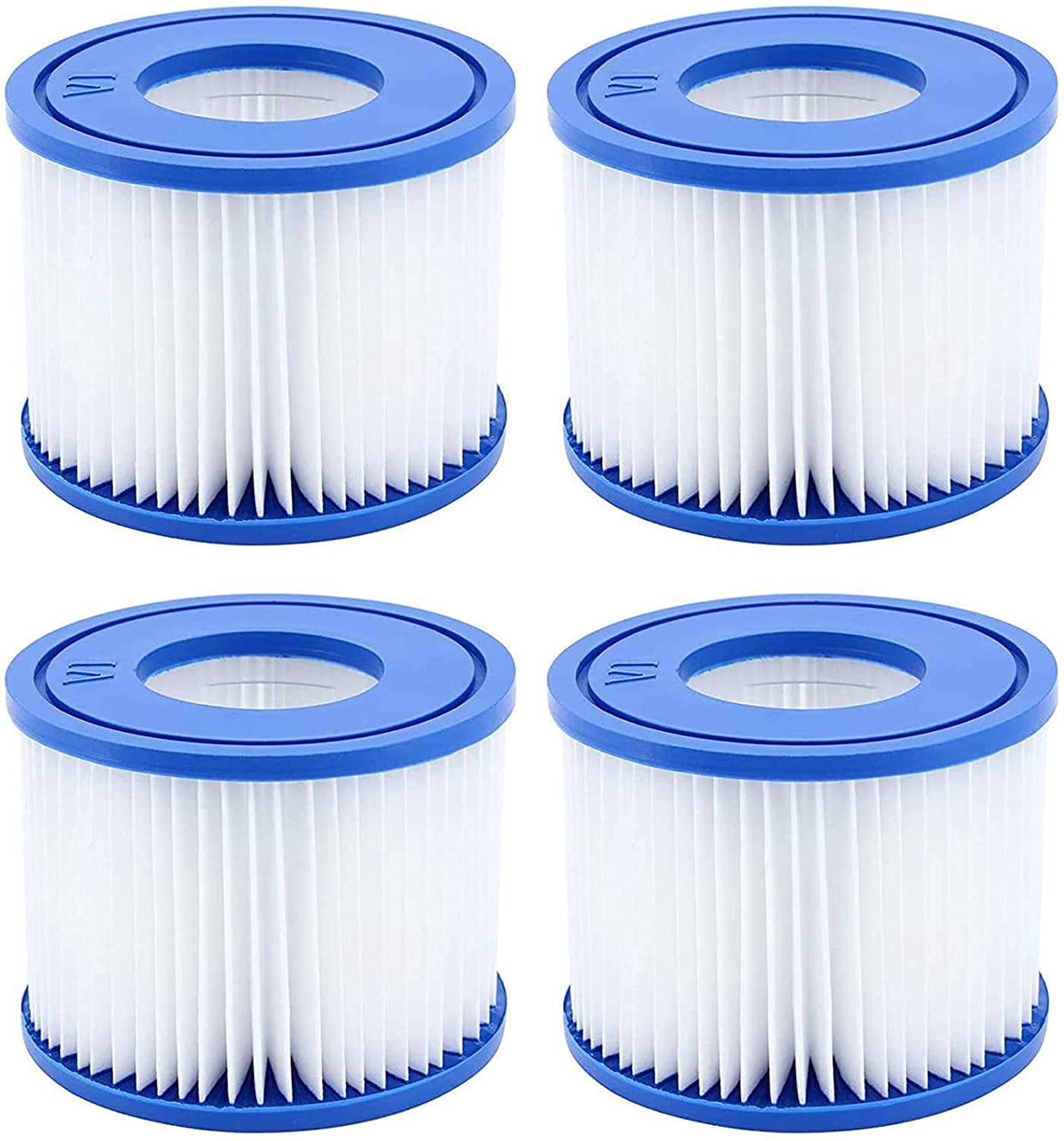 Roltoy Pool Filter VI 4-pack, front view for quick spa filter replacement.