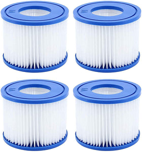 Roltoy Pool Filter VI 4-pack, front view for quick spa filter replacement.