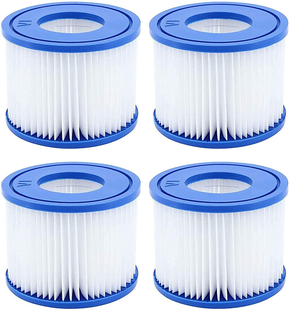 Roltoy Pool Filter VI 4-pack, front view for quick spa filter replacement.