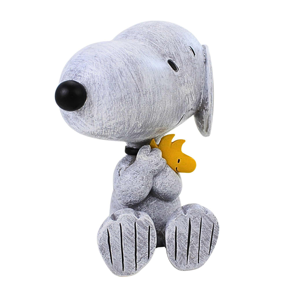 Roman Snoopy and Woodstock statue, overall display, charming outdoor decor
