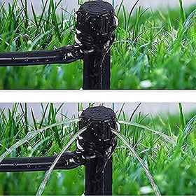 Romanend precise watering with drip emitters for plant roots.