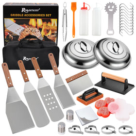 ROMANTICIST 132pc griddle set spatulas for precise flipping and delicate food handling.