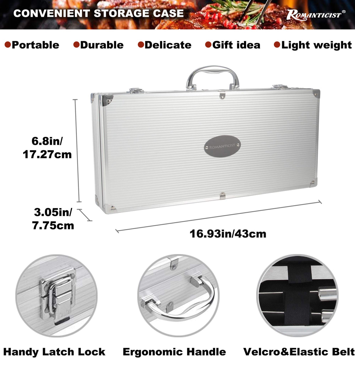 ROMANTICIST aluminium case keeps tools organized and portable.