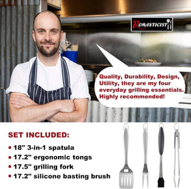 ROMANTICIST grill fork ready to skewer meats and vegetables with ease.