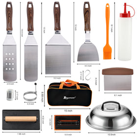 ROMANTICIST extra-wide burger spatula ready for burgers and pancakes flipping