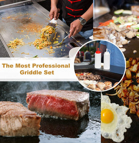 ROMANTICIST heavy-duty griddle tools kit built to withstand demanding outdoor cooking