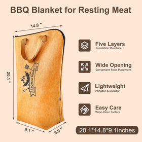 ROMANTICIST insulated meat resting blanket close-up maintaining juices