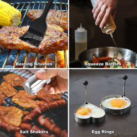 ROMANTICIST portable bag stores tools for indoor and outdoor grilling