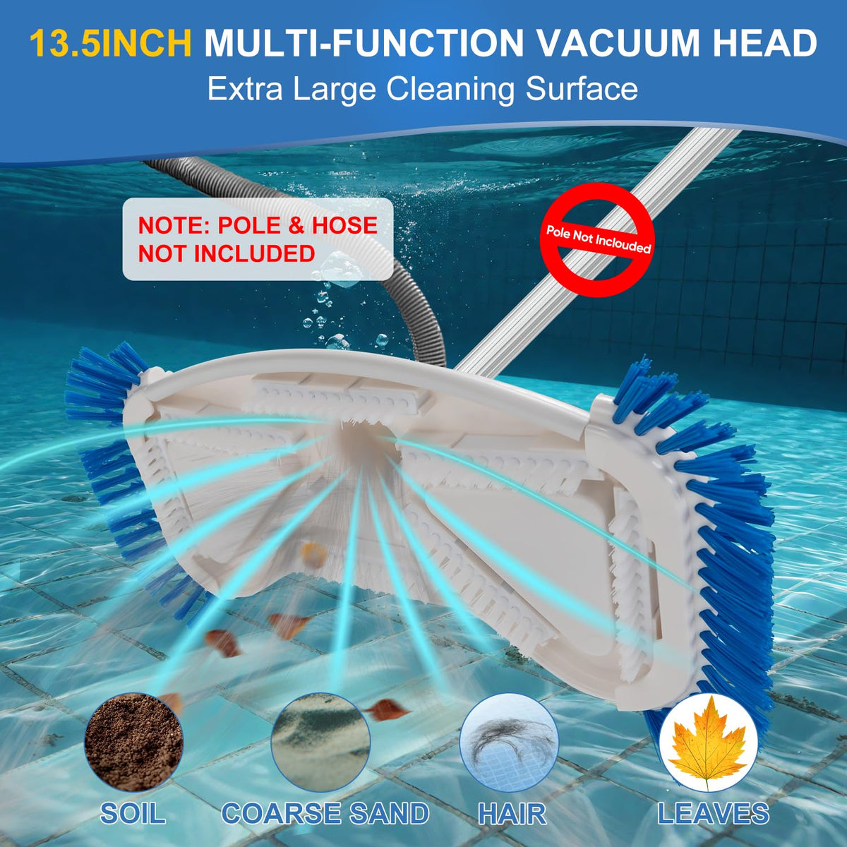 ROMIVO 360-degree swivel hose connection prevents tangles during cleaning sessions.
