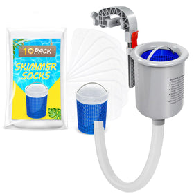 ROMIVO above-ground pool skimmer mounted on wall for efficient debris removal