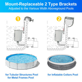 ROMIVO adjustable wall bracket fits 8 to 12 inch pool walls