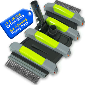 ROMIVO heavy-duty pool vacuum head with extra-wide edge for quick cleaning