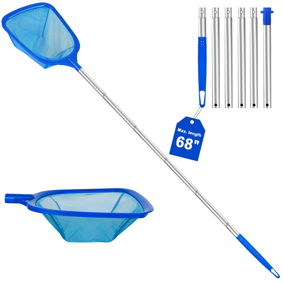 ROMIVO hot tub skimmer net with pole removes surface debris for clean water