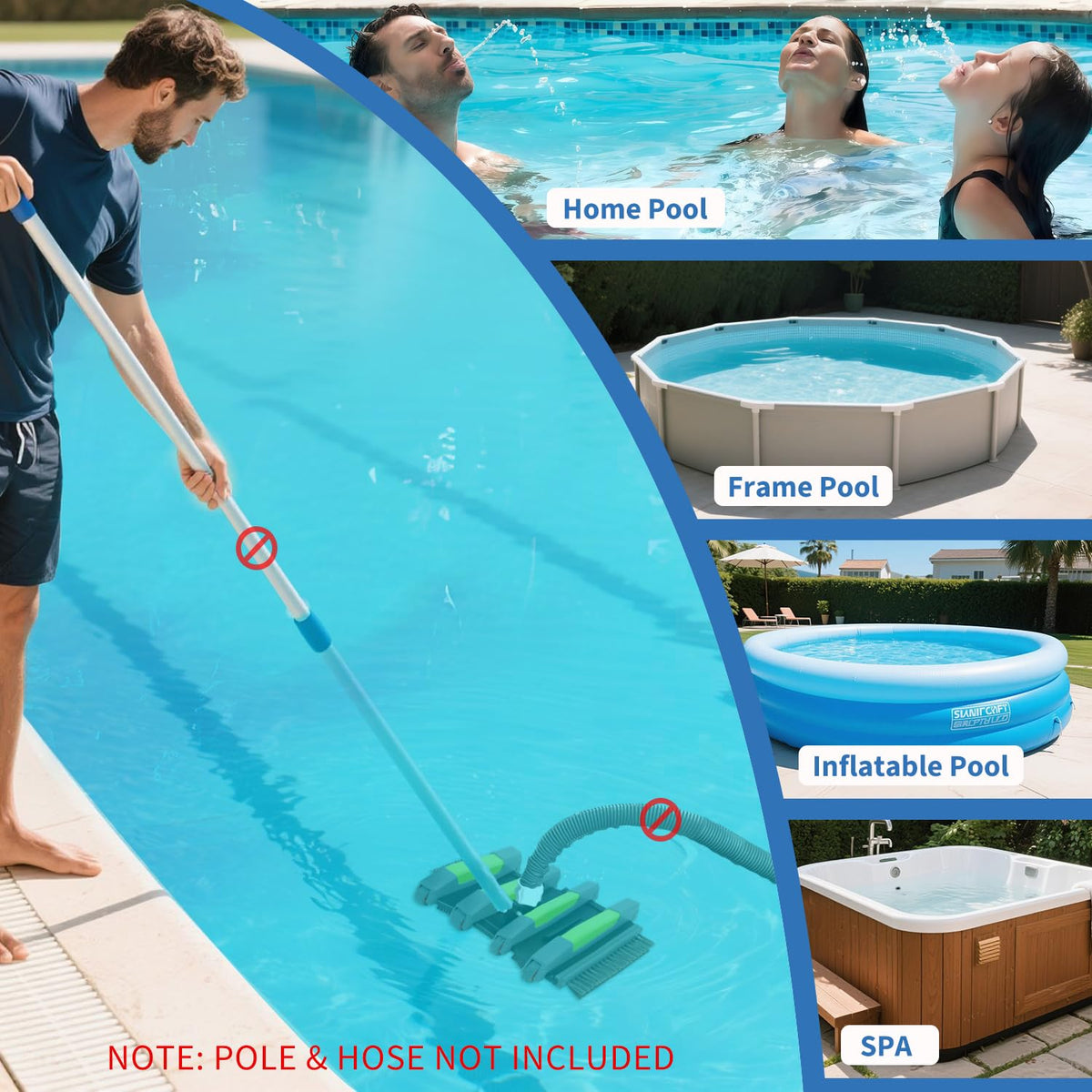 ROMIVO durable ABS construction withstands regular pool cleaning