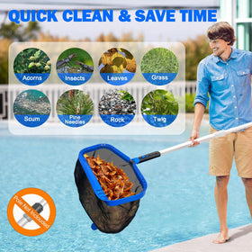 ROMIVO ultra-fine 550-micron nylon mesh traps tiny debris while protecting the pool.