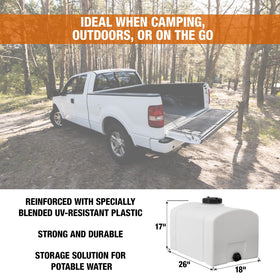 RomoTech 82123899 tie-down channels secure the tank for mobile use.