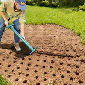 Rondauno plant holes for daffodils and tulips with standing planting option.