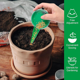 Rongkey green seedling dibber helps transplant seedlings with control.