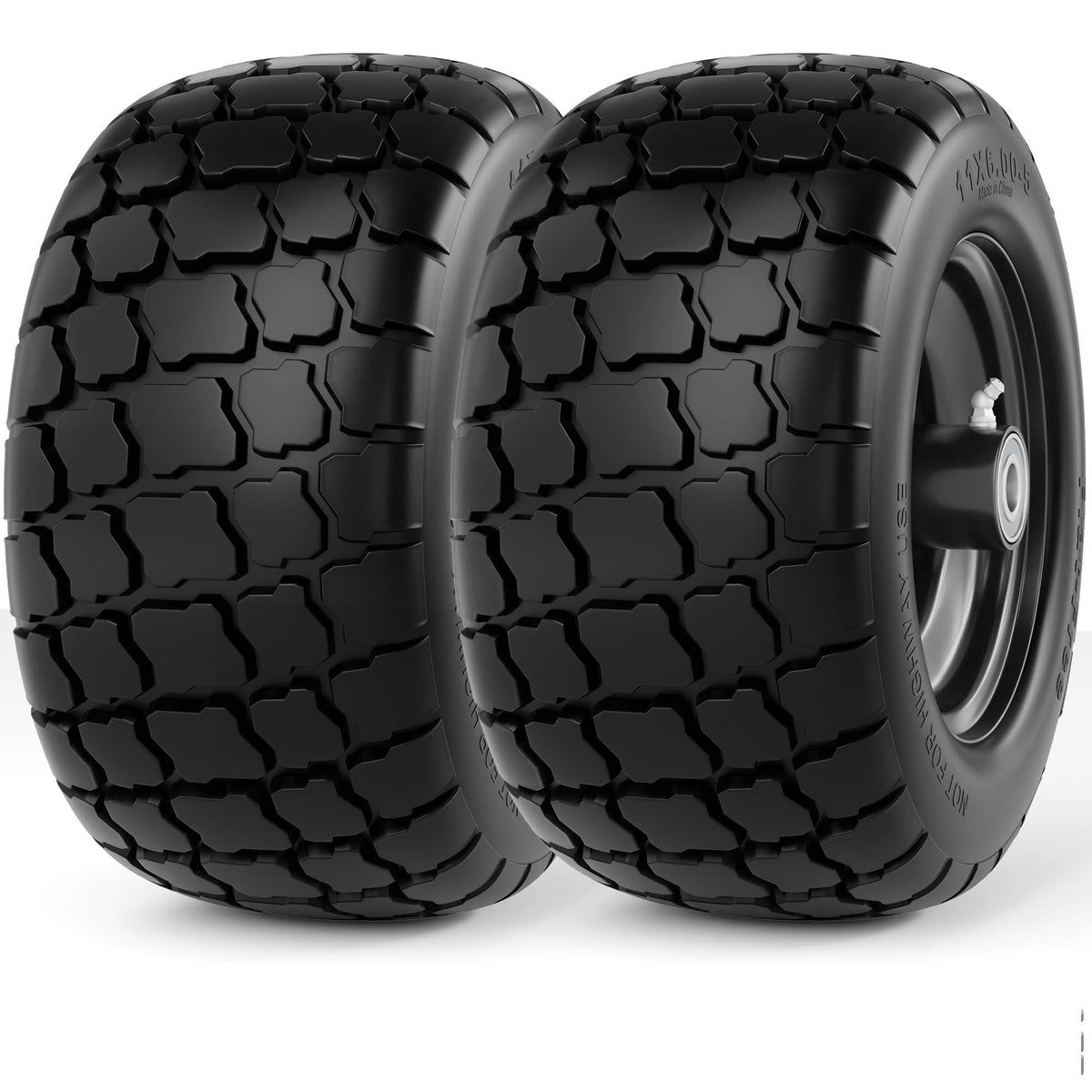 RONPOW 11x6-00-5 flat free tire close-up showing durable polyurethane construction