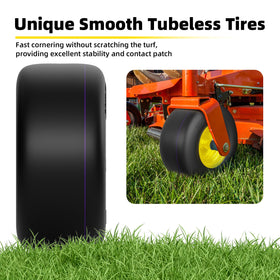RONPOW tire on green lawn during mowing demonstrates smooth roll.