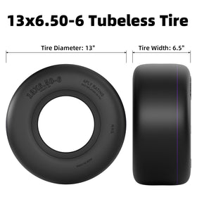 RONPOW tire tread closeup highlights turf-friendly grip and even wear.