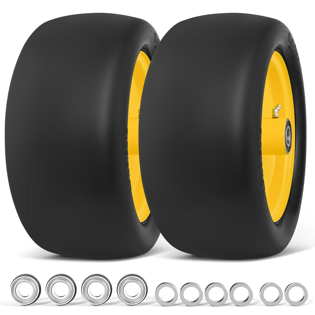 RONPOW 13x6.50-6 flat-free tire and front wheel for zero-turn mowers with puncture protection