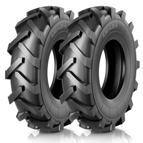 RONPOW rear tine tire side view shows stable fit for tillers