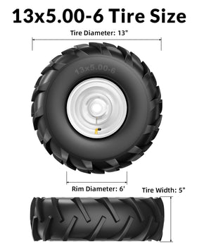 RONPOW 4-ply rubber tire highlights durability for rocky fields
