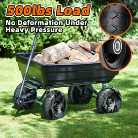 RONPOW flat-free tire wheel-assembly demonstrates quick install compatibility.