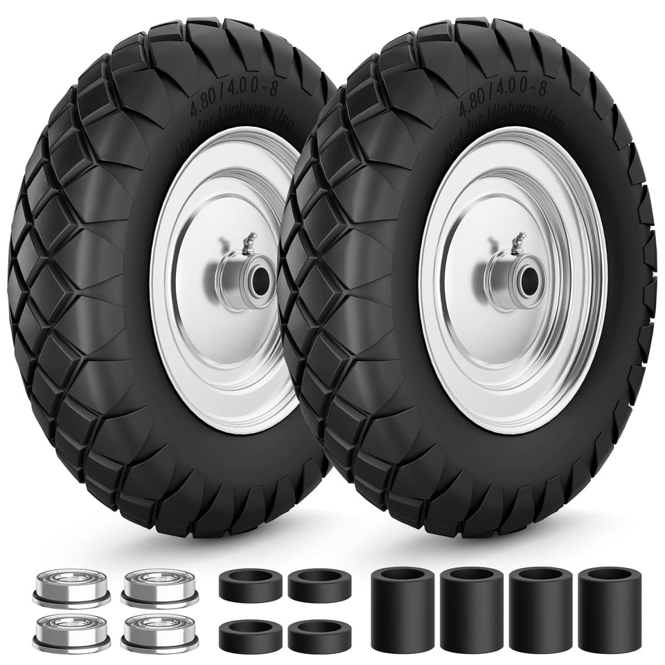 RONPOW tire side view demonstrates puncture-free stability.