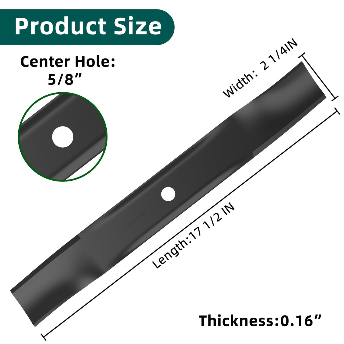 RONPOW 50-inch blade compatibility with Toro and Exmark models for versatile use