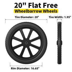 RONPOW installation kit with adapters for quick, tool-free wheelbarrow upgrades.