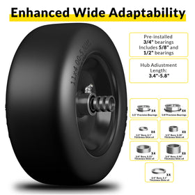RONPOW axle bore 3/4-inch demonstrates a ready-to-install design.