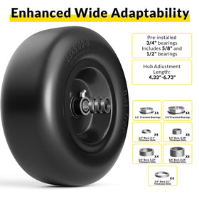 RONPOW axle hole 3-4in detail showing precise bore compatibility