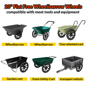 RONPOW black 20in wheel provides durable, low-maintenance replacement.