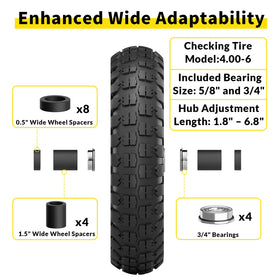 RONPOW double sealed carbon steel bearings ensure smooth operation on rugged ground