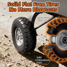 RONPOW easy-install solid tire; replace carts in minutes.