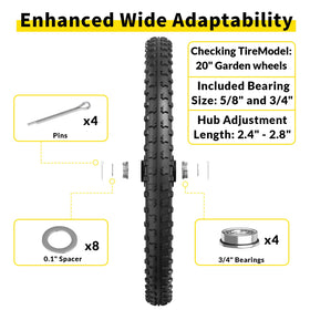 RONPOW 20 inch wheel installs in minutes without tools.